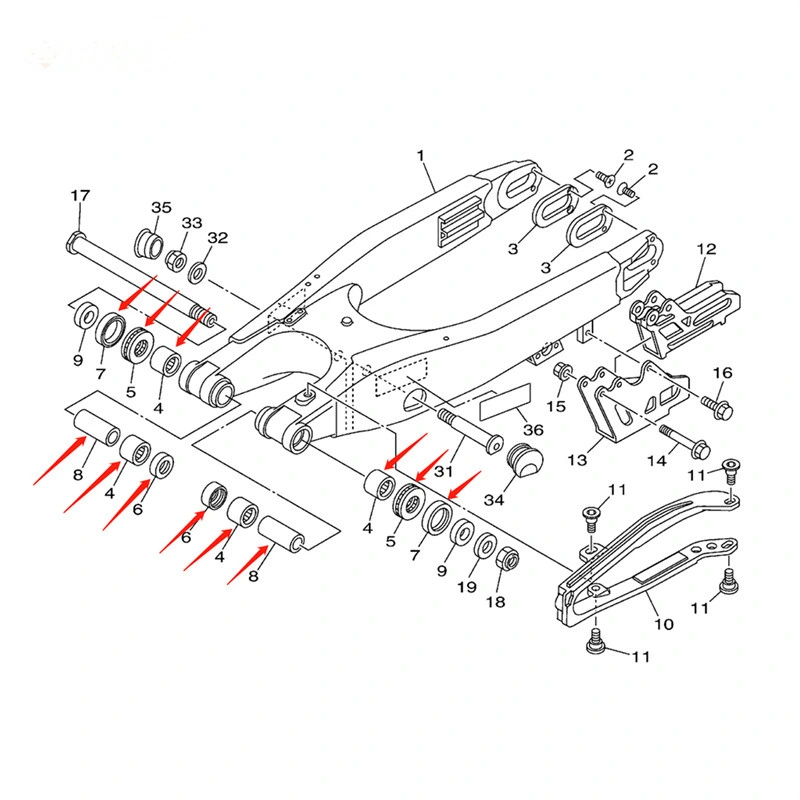 YAMAHA Dx100 Yb100 Motorcycle Crankshaft Connecting Rod Small Head Needle Roller Bearing